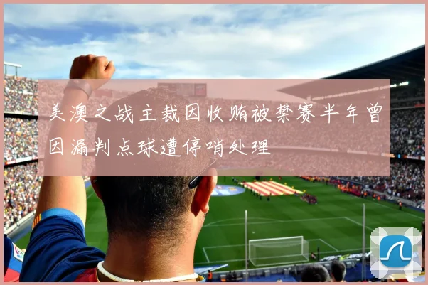 美澳之战主裁因收贿被禁赛半年曾因漏判点球遭停哨处理